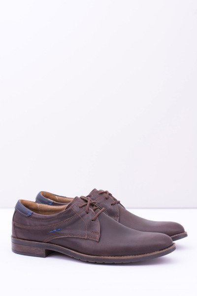 Herren Visitor Leder Halbschuhe Braun Santiago