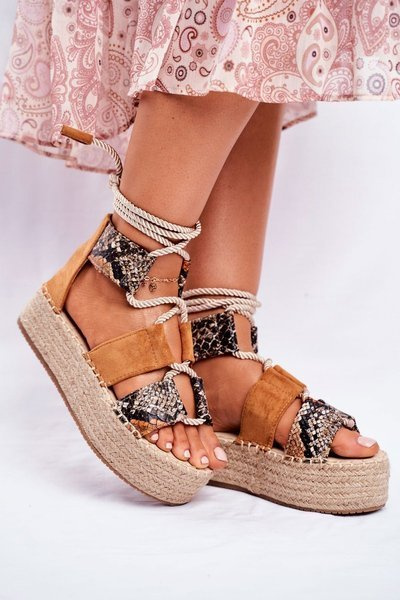 Espadrilles pour femmes sur plateforme Snake India
