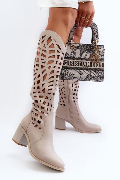 Bottines Ajourées Noires à Talons Pinkema