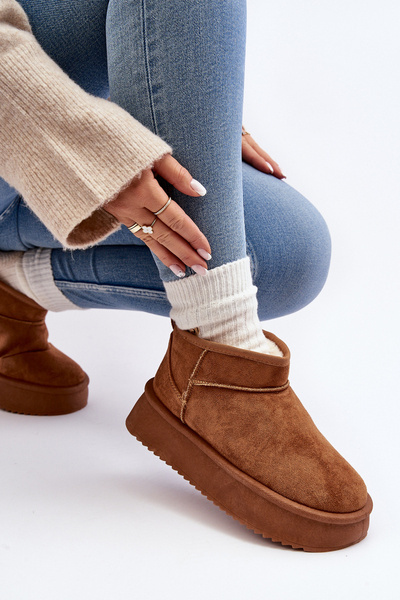 Bottes de neige femme à semelle épaisse Camel Caliksa