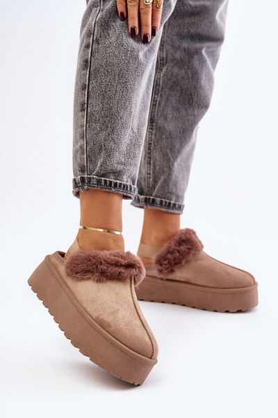 Moteriški sniego batai su storu padu Khaki Starlyn