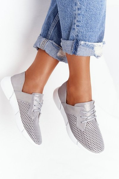 Chaussures de sport en cuir pour femmes, gris, Day Trip