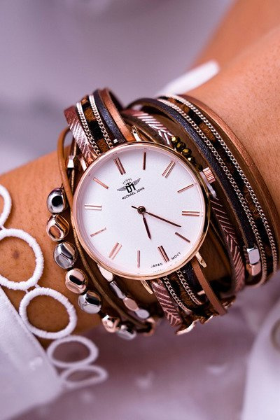 Femeile Michael John Watped Watch Beige Lanell