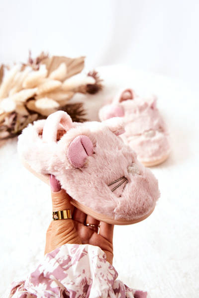Chaussons Enfant Chats Avec Oreilles Rose clair Tammy