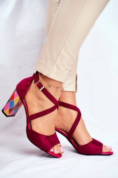Sandale pentru femei pe High Heel Sergio Leone Fuchsia SK865