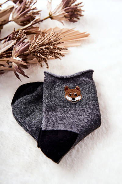 Șosete fără presă pentru copii Fox Grey