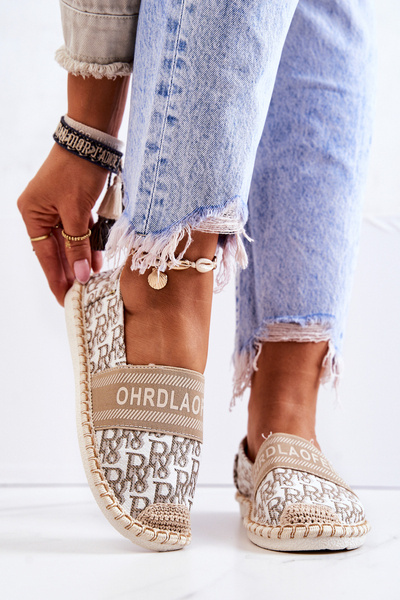 Klasszikus Espadrilles bézs meleg idő