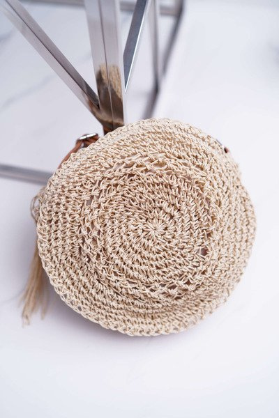 Sac à Main Tressé Octario Beige