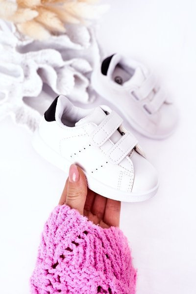 Baskets Enfant Avec Velcro Blanc-Noir California