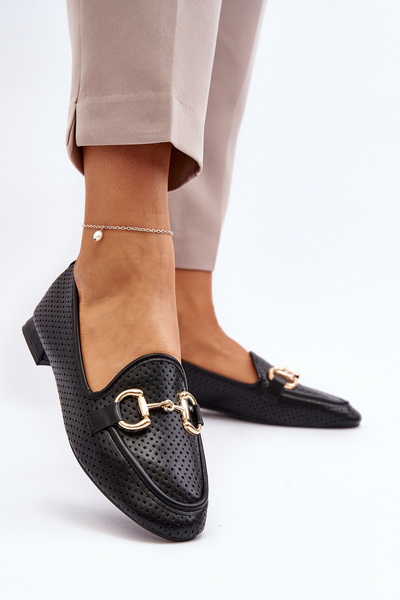 Mocasini eleganti femei Negru Iluvana