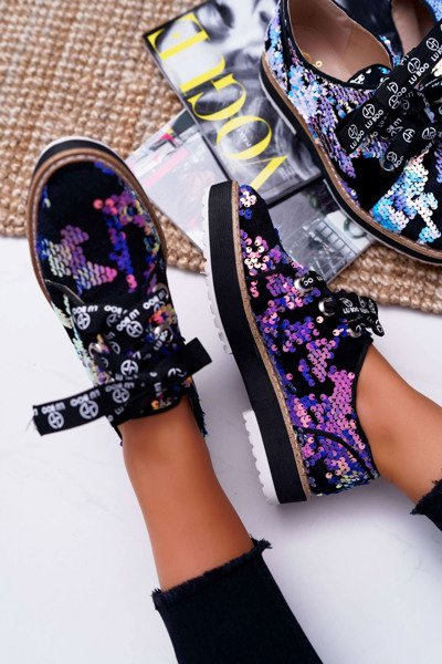 Cizme pentru femei pentru femei Lu Boo Purple Sequins Moonlight