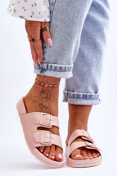 Plateaupantoffeln für Damen Rosa Vertigo