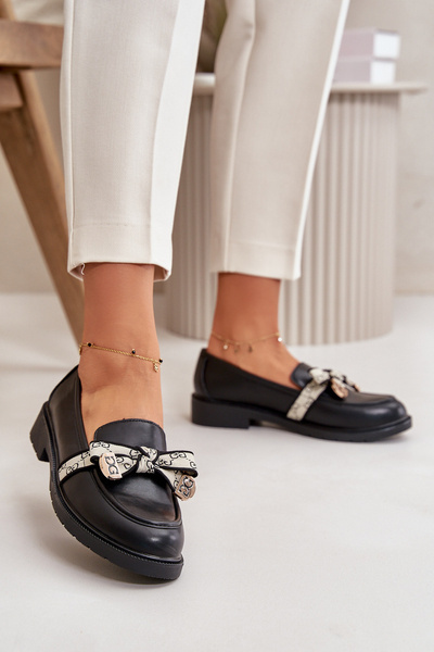 Mocassins Femme En Cuir Noir S.Barski HY42-330