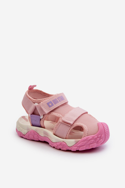 Mädchen Sandalen mit Klettverschluss Big Star NN374238 Rosa