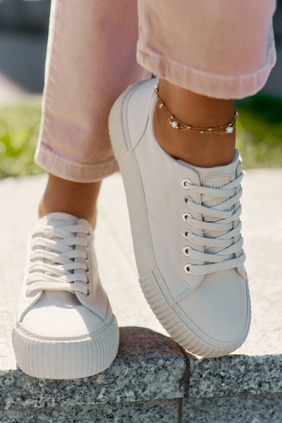 Women's Fabric Sneakers Big Star RR274407 Beige