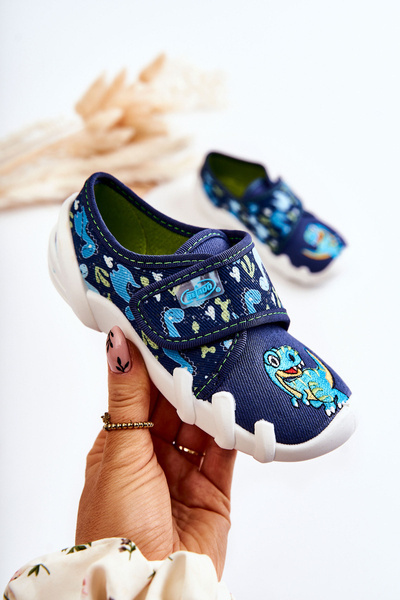 Chaussons Befado Velcro Dinosaure 273X341 Bleu marine