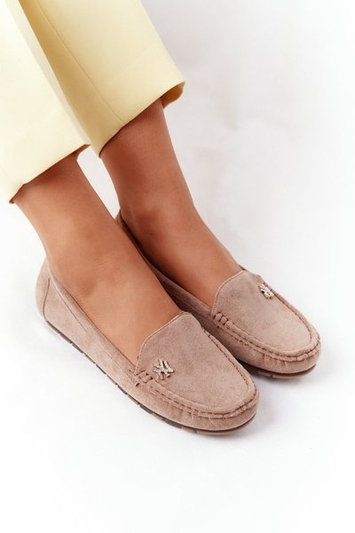 Mocassins En Daim Pour Femme Marron Clair Madelyn