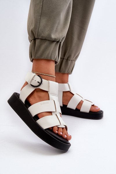 Sandales à plateforme Big Star confortables pour femmes LL274870 noir