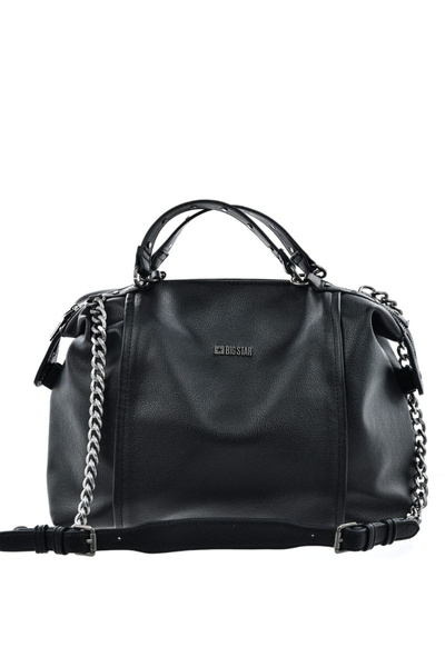 Sac En Cuir Écologique Avec Chaîne Big Star OO574020 Noir