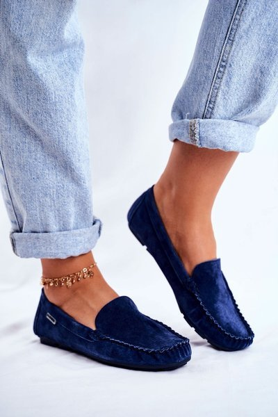 Women’s Loafers Leather Suede Blue Papito