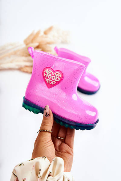 Galoches Brocart Enfant Pluie Fuchsia