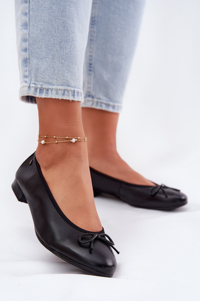 Ballerines En Cuir Femme Maciejka P6800-01 Noires