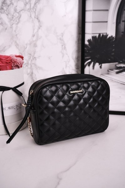 MONNARI Handtasche BAG0200-M20 Gesteppt Glanz Schwarz