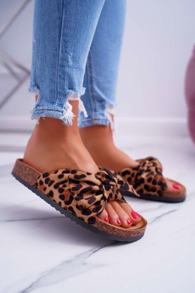 Moteriški kamštiniai šlepetės Cocard Leopard Randy