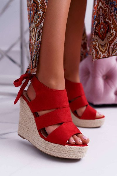 Sandales à talons pour femmes Yenga rouges