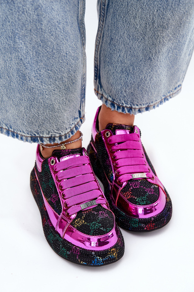 Moteriški Papuošti Sneakers Ant Platformos Juodi GOE NN2N4006