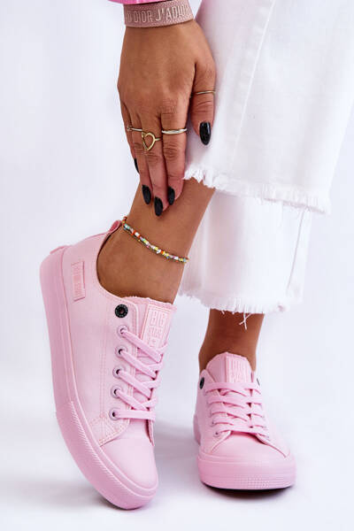 Baskets basses classiques femme Big Star LL274022 rose clair