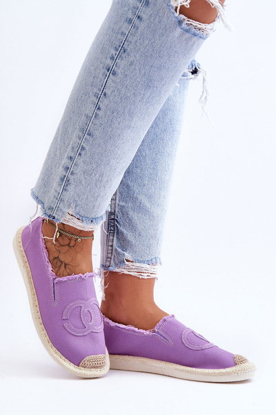 Moteriškos espadrilės violetinės spalvos