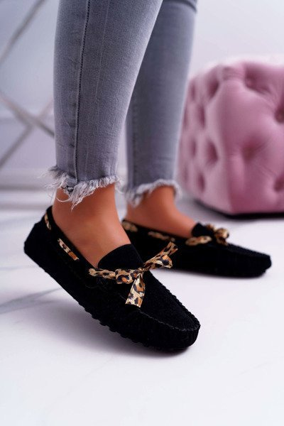 Mokassins Femme Lu Boo Confortables Noir Plummy
