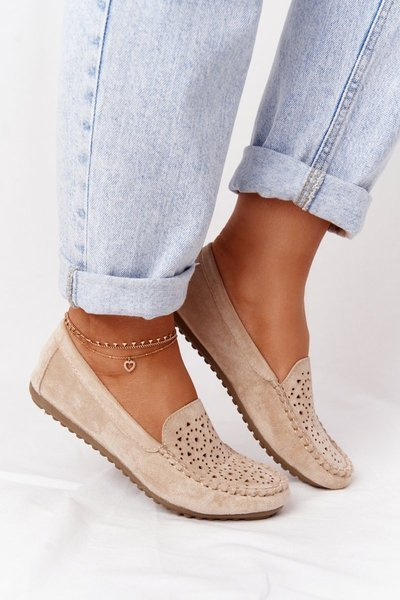 Women's Suede Loafers Beige Molly