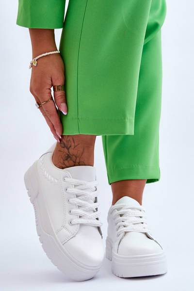 Chaussures de sport confortables pour femmes sur la plateforme blanc Devan