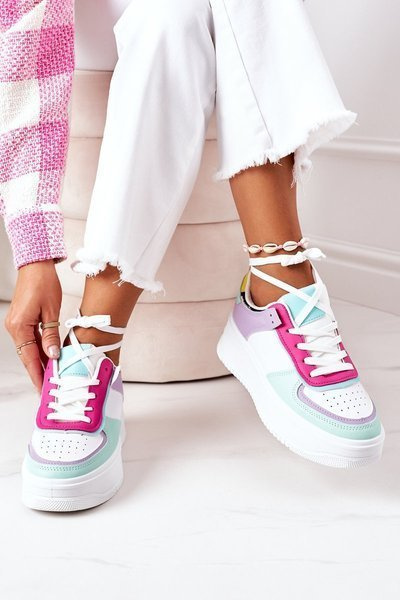 Chaussures De Sport Sur Plateforme Blanc-Violet Freedom