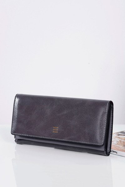 Large Women's Gray Hand Wallet