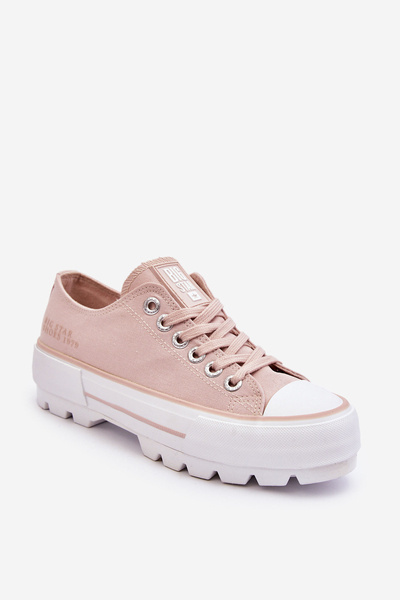 Baskets à plateforme en tissu Big Star LL274151 Nude