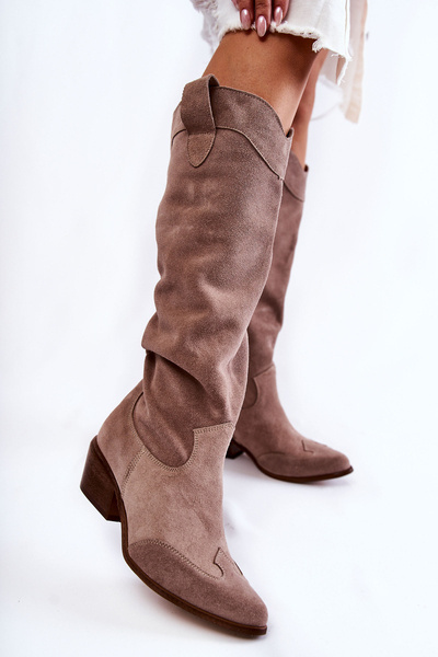 Damen High Heel Stiefel Lewski Shoes 3235 Cappucino