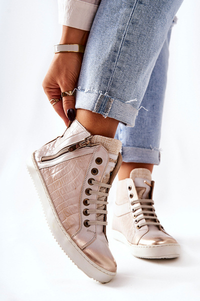 Hohe Turnschuhe mit Reißverschluss Monnari 0630-M15 Beige
