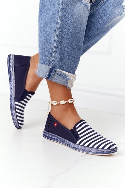 Big Star Damen Espadrilles HH276002 Marine-Weiß