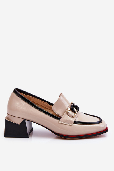 Escarpins confortables à talons bas Beige Valenti