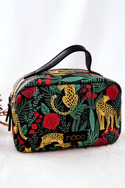 Didelis kosmetikos dėklas NOBO Leopard L0040-CM08 juodas