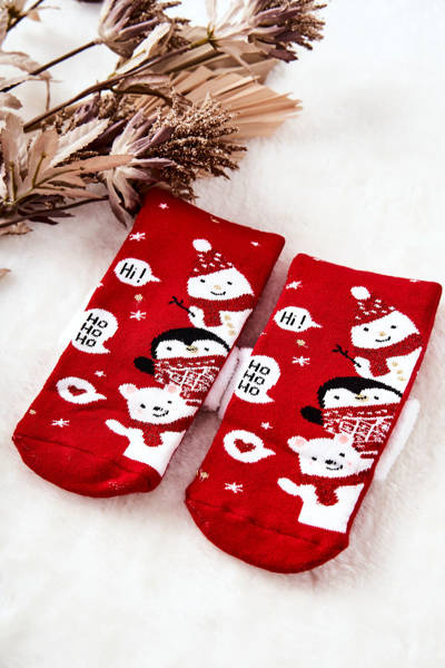 Karácsonyi zokni Ho Ho Ho! piros