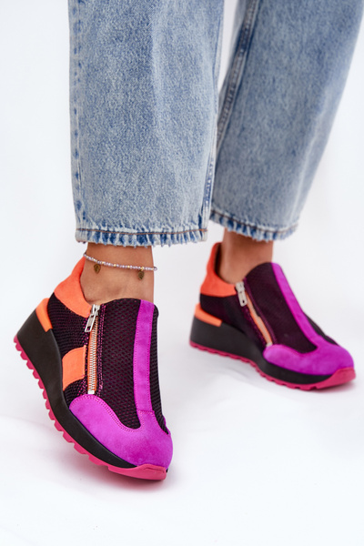 Sneakers din Piele pe Toc Maciejka Negri 06853-15