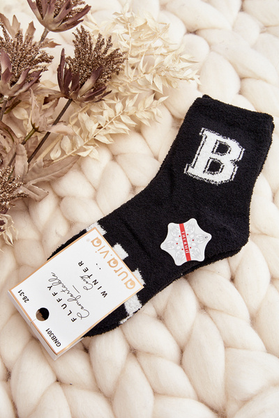 Warm Schwarz Jugendsocken