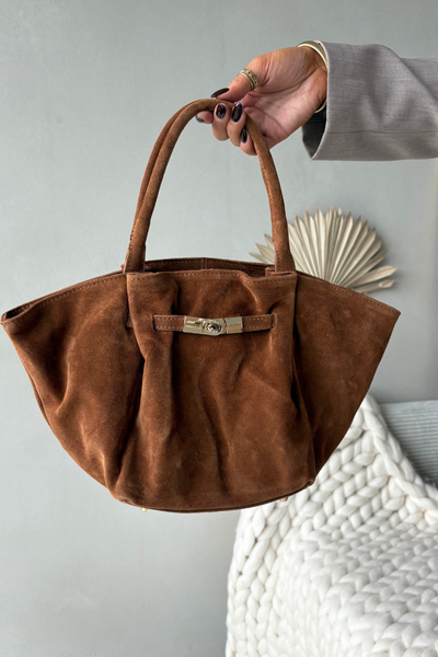 Leather Suede Bag Camel Orselle