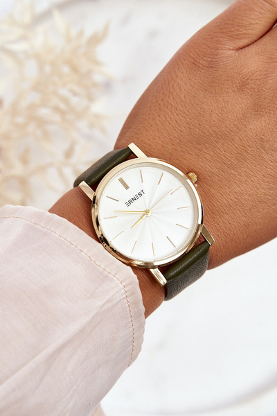 Ceas de dama cu carcasa aurie Ernest Verde Vega