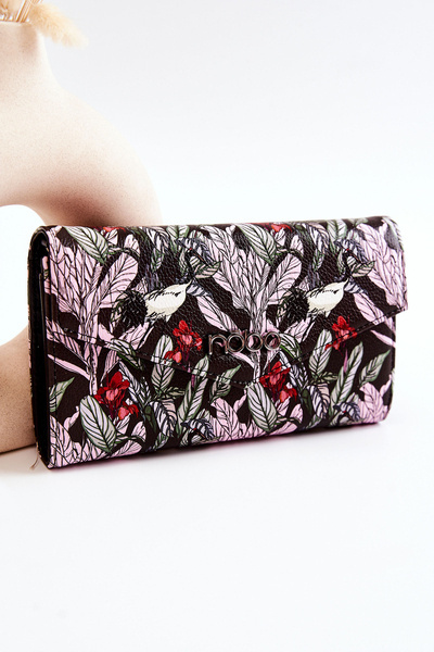 Large Leather Wallet NOBO M0240-CM20 Black