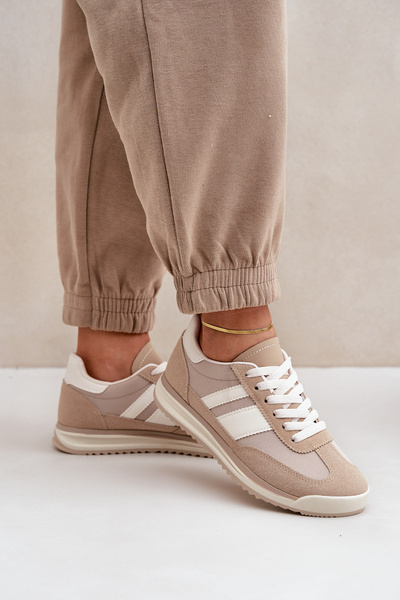 Baskets basses femmes beige Sellira